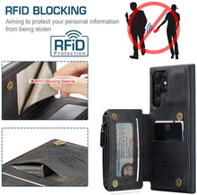 Load image into Gallery viewer, S22 Ultra Credit Card Holder Wristlet Zipper Wallet Case - Redpepper Cases