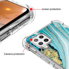 Samsung Galaxy A42 5G Case 6.6 Inch Clear Green Marble Design Frame Women Man - Redpepper Cases