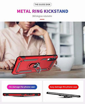Samsung Galaxy A70 Heavy Duty Shockproof Ring Case Black - Redpepper Cases