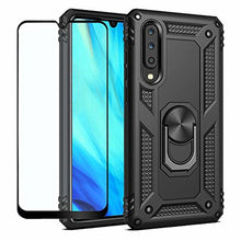 Load image into Gallery viewer, Samsung Galaxy A70 Heavy Duty Shockproof Ring Case Black - Redpepper Cases
