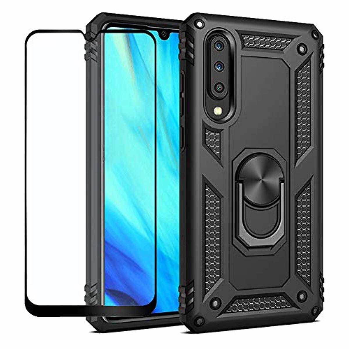 Samsung Galaxy A70 Heavy Duty Shockproof Ring Case Black - Redpepper Cases