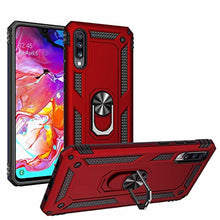 Load image into Gallery viewer, Samsung Galaxy A70 Heavy Duty Shockproof Ring Case Red - Redpepper Cases