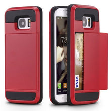 Load image into Gallery viewer, Samsung Galaxy Credit Card Slot Holder Wallet Phone Case For S8/S9 Plus/S7/Note 8/9 - Redpepper Cases