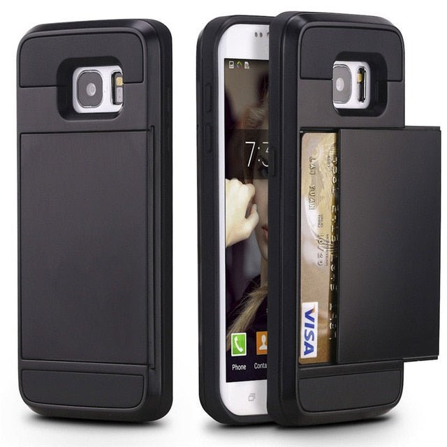 Samsung Galaxy Credit Card Slot Holder Wallet Phone Case For S8/S9 Plus/S7/Note 8/9 - Redpepper Cases