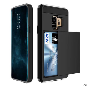 Samsung Galaxy Credit card wallet case for S4/S5/S6/S7 Edge/S8/S9 Plus - Redpepper Cases