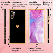 Load image into Gallery viewer, Samsung Galaxy Note 10 Plus 5G/4G 6.8 Inch Love Hearts Pattern Black Gold - Redpepper Cases