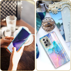 Samsung Galaxy Note 20 Ultra 5G, Military Grade Passing Marble Cases Cover - Redpepper Cases