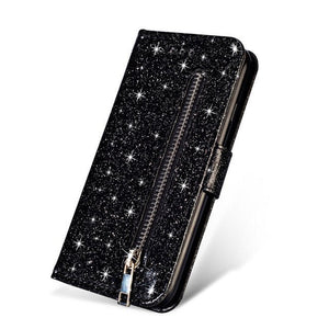 Samsung Galaxy S10 Plus Wallet Glitter Case | Galaxy S9 Plus Wallet Glitter Cases - Redpepper Cases