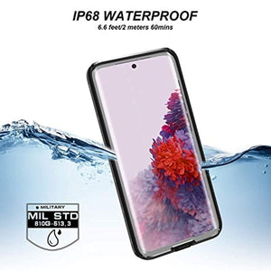 Samsung Galaxy S20 Waterproof Case With Built-in Screen Protector, IP68 Certified Waterproof Shockproof Dustproof Scrach Resistant Cases Full-Body Rugged Holster for Galaxy S20 / S20 5G 6.2" (black) - Redpepper Cases