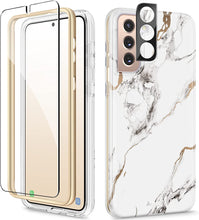 Load image into Gallery viewer, Samsung Galaxy S21 Case Screen Protector &amp; Camera Lens Protector Sand/Brown - Redpepper Cases