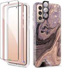 Load image into Gallery viewer, Samsung Galaxy S21 Case Screen Protector &amp; Camera Lens Protector Sand/Brown - Redpepper Cases