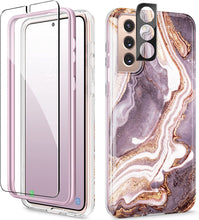 Load image into Gallery viewer, Samsung Galaxy S21 Case Screen Protector &amp; Camera Lens Protector Sand/Brown - Redpepper Cases