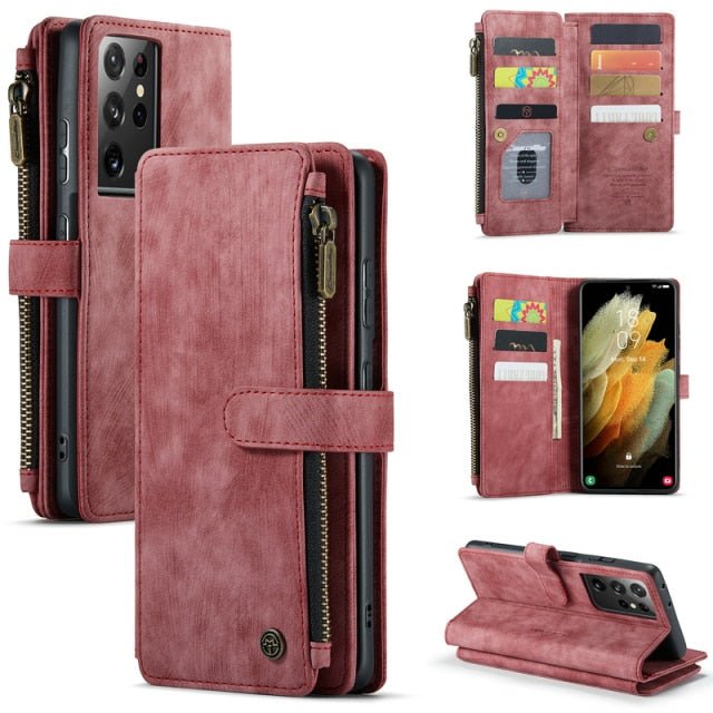 Samsung Galaxy S21 Series Ultra Leather Wallet Case - Redpepper Cases