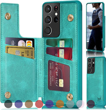 Load image into Gallery viewer, Samsung Galaxy S21 Ultra 5G Credit Card Holder,Flip Book Ultra case Wine Red - Redpepper Cases