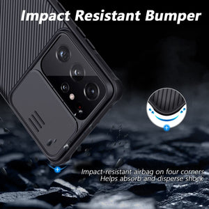 Samsung Galaxy S21 Ultra Case Camera Cover Hard PC Back - Black - Redpepper Cases