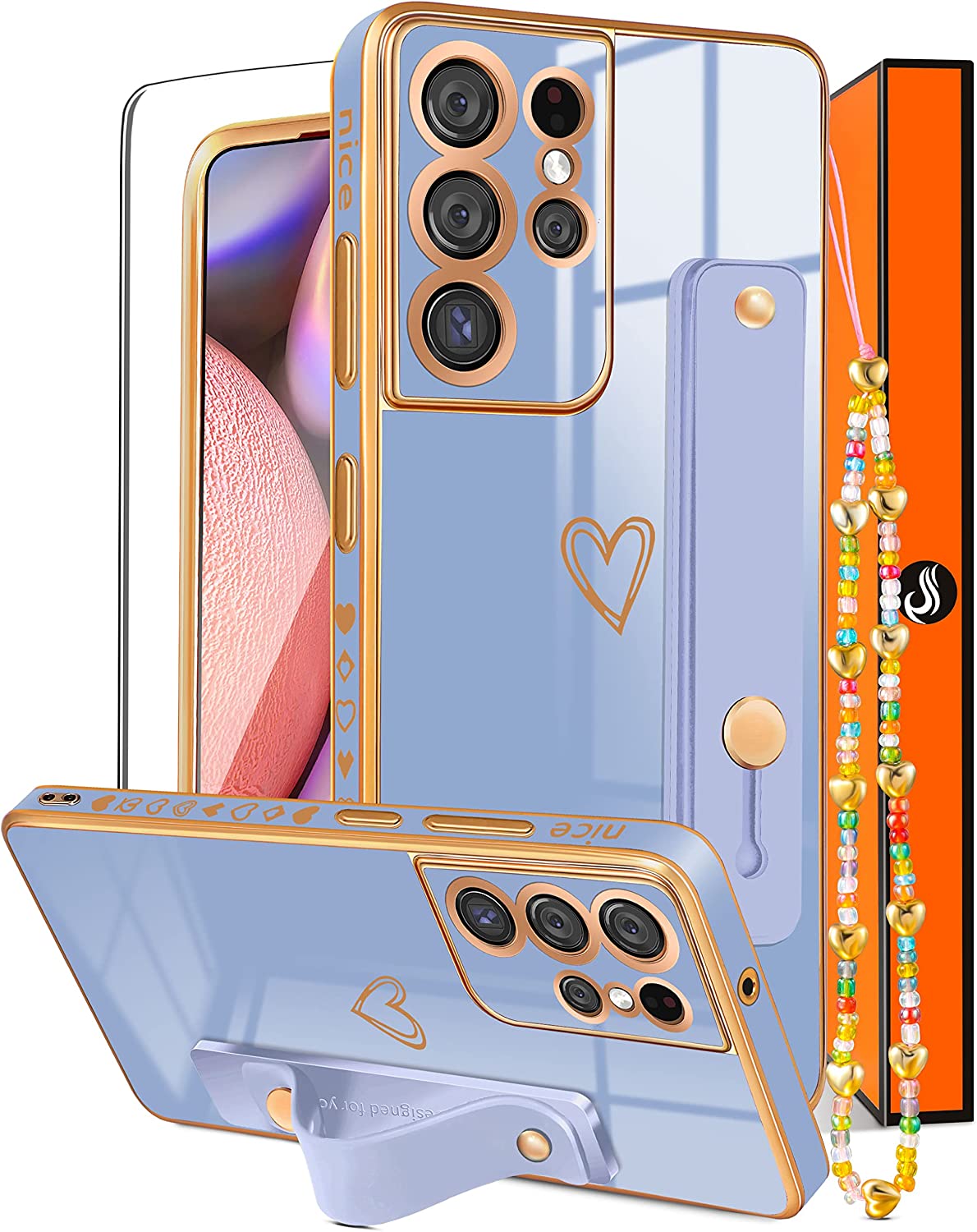 Samsung Galaxy S21 Ultra Case Heart Cute Girly Loop Phone Cases Black Redpepper Cases Samsung Galaxy S21 Ultra Case Heart Cute Girly Loop Phone Cases Black Redpepper Cases