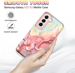 Samsung Galaxy S22 5G Case,Marble Pattern Drop Protective Cover - Redpepper Cases