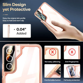 Samsung Galaxy S22 Case 5G 6.1 Inch 2 Pack Tempered Glass Cover - Redpepper Cases