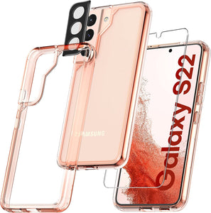 Samsung Galaxy S22 Case 5G 6.1 Inch 2 Pack Tempered Glass Cover - Redpepper Cases