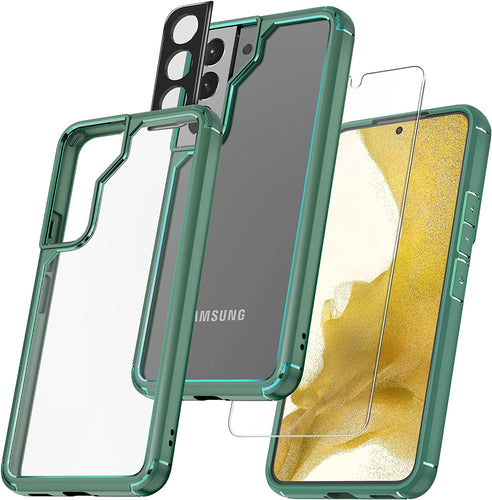 Samsung Galaxy S22 Case 5G 6.1 Inch 2 Pack Tempered Glass Cover - Redpepper Cases
