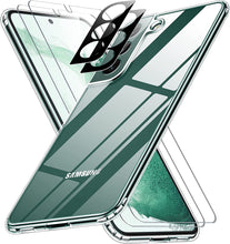 Load image into Gallery viewer, Samsung Galaxy S22 Case Glass Protector Shockproof Case Black - Redpepper Cases