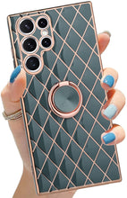 Load image into Gallery viewer, Samsung Galaxy S22 Ultra Glitter Plating Kickstand Ring Case. - Redpepper Cases