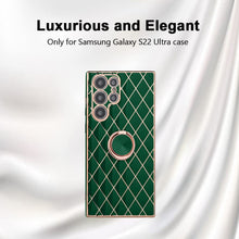 Load image into Gallery viewer, Samsung Galaxy S22 Ultra Glitter Plating Kickstand Ring Case. - Redpepper Cases