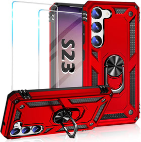 Samsung Galaxy S23 Heavy Duty Shockproof Ring Kickstand Case - Redpepper Cases