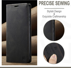 Samsung Galaxy S23 Plus Magnetic Leather Flip Side Card Holder Case - Redpepper Cases