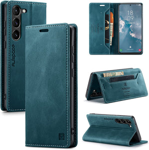 Samsung Galaxy S23 Plus Magnetic Leather Flip Side Card Holder Case - Redpepper Cases