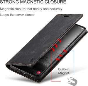 Samsung Galaxy S23 Plus Magnetic Leather Flip Side Card Holder Case - Redpepper Cases