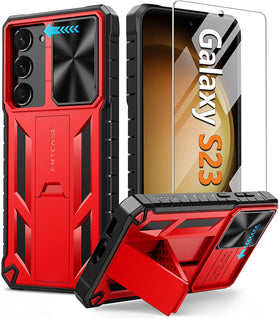 Samsung Galaxy S23 Rugged Kickstand & Slide Shockproof Case - Redpepper Cases
