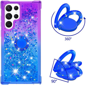 Samsung Galaxy S23 Ultra Quicksand Ring Bumper Case - Redpepper Cases