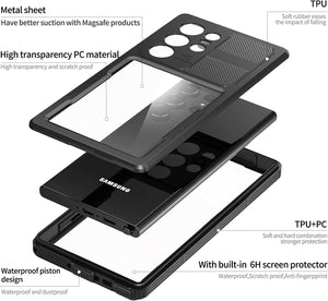 Samsung Galaxy S23 Ultra Waterproof Built in Screen Protector Heavy Duty Shockproof Case - Redpepper Cases