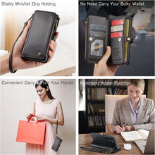 Load image into Gallery viewer, Samsung Galaxy S23 Wallet Card Holder Leather Magnetic Flip Strap Wallet Case - Redpepper Cases
