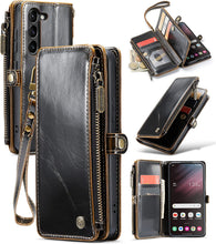 Load image into Gallery viewer, Samsung Galaxy S23 Wallet Card Holder Leather Magnetic Flip Strap Wallet Case - Redpepper Cases