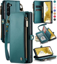 Load image into Gallery viewer, Samsung Galaxy S23 Wallet Card Holder Leather Magnetic Flip Strap Wallet Case - Redpepper Cases