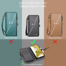 Load image into Gallery viewer, Samsung Galaxy S23 Wallet Card Holder Leather Magnetic Flip Strap Wallet Case - Redpepper Cases