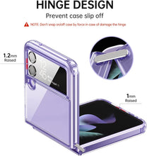 Load image into Gallery viewer, Samsung Galaxy Z flip 4 5G Clear Slim Phone Case Protective Cover - Purple - Redpepper Cases
