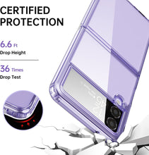 Load image into Gallery viewer, Samsung Galaxy Z flip 4 5G Clear Slim Phone Case Protective Cover - Purple - Redpepper Cases
