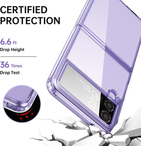 Samsung Galaxy Z flip 4 5G Clear Slim Phone Case Protective Cover - Purple - Redpepper Cases