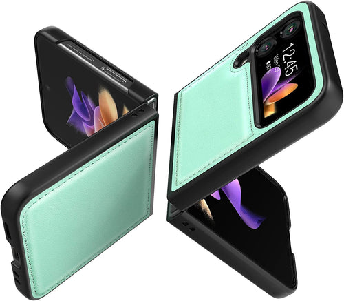 Samsung Galaxy Z Flip 4 5G Genuine Leather Back Cover - Yellow - Redpepper Cases