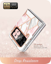 Load image into Gallery viewer, Samsung Galaxy Z Flip 4 5G Slim Stylish Protective Bumper Case (Marble) - Redpepper Cases