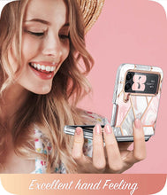 Load image into Gallery viewer, Samsung Galaxy Z Flip 4 5G Slim Stylish Protective Bumper Case (Marble) - Redpepper Cases