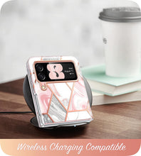 Load image into Gallery viewer, Samsung Galaxy Z Flip 4 5G Slim Stylish Protective Bumper Case (Marble) - Redpepper Cases