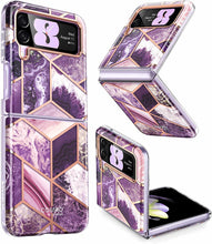 Load image into Gallery viewer, Samsung Galaxy Z Flip 4 5G Slim Stylish Protective Bumper Case (Marble) - Redpepper Cases