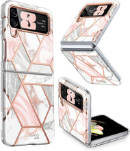 Load image into Gallery viewer, Samsung Galaxy Z Flip 4 5G Slim Stylish Protective Bumper Case (Marble) - Redpepper Cases