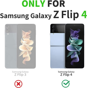 Samsung Galaxy Z Flip 4 Case, Black Leopard Clear Protective Case - Redpepper Cases