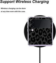 Load image into Gallery viewer, Samsung Galaxy Z Flip 4 Case, Black Leopard Clear Protective Case - Redpepper Cases