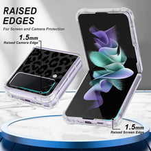 Load image into Gallery viewer, Samsung Galaxy Z Flip 4 Case, Black Leopard Clear Protective Case - Redpepper Cases